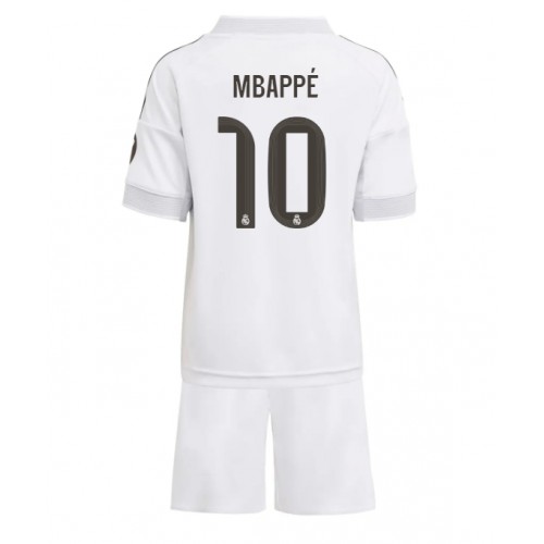 Lacne Dětský Futbalové dres Real Madrid Kylian Mbappe #10 2025-26 Krátky Rukáv - Domáci (+ trenírky) Lacne Dětský Futbalové dres Real Madrid Kylian Mbappe #10 2025-26 Krátky Rukáv - Domáci (+ trenírky)